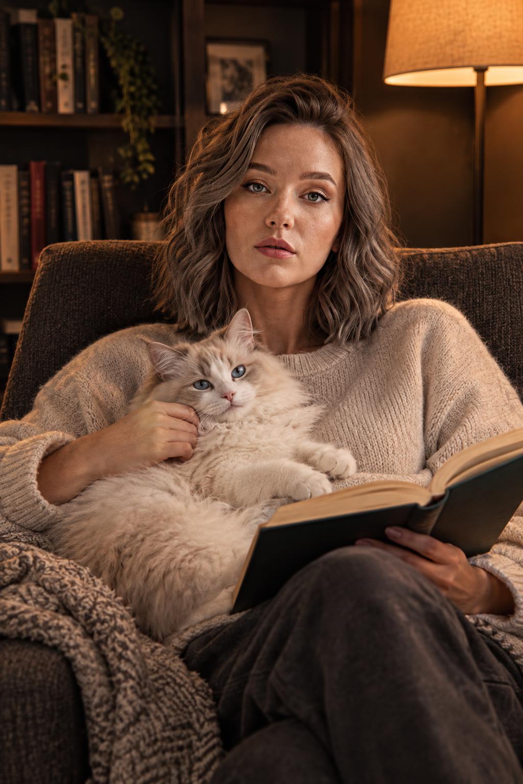Вечер с котом и книгой