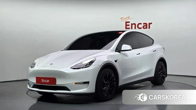 Tesla Model Y 2022 Белый из Кореи