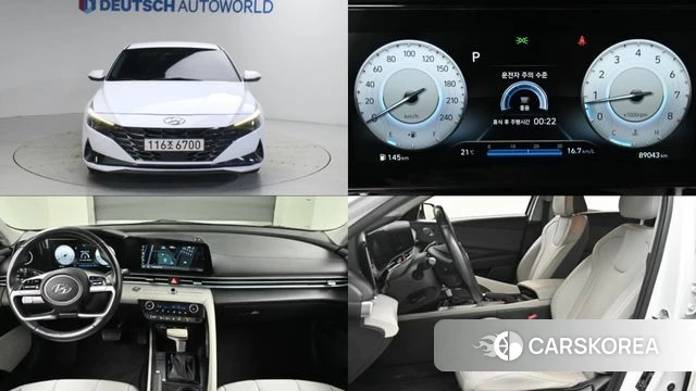 Hyundai Avante (CN7) 2022 Белый из Кореи