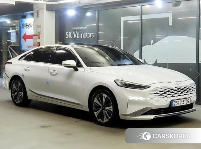 Kia K8 Hybrid 2023 Белый из Кореи