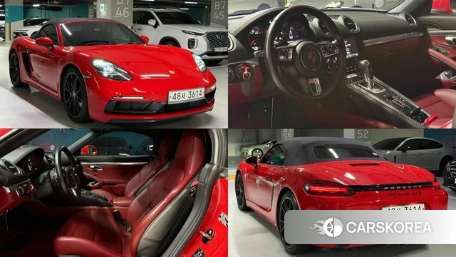 Porsche 718 Boxster 2019 Красный из Кореи