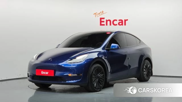 Tesla Model Y 2021 Синий из Кореи