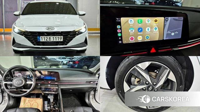 Hyundai Avante (CN7) 2021 Белый из Кореи