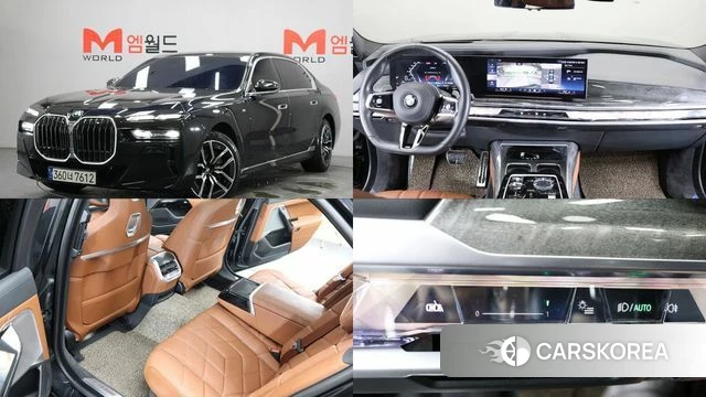 BMW 7 Series (G70) 2023 Черный из Кореи