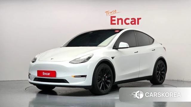 Tesla Model Y 2021 Белый из Кореи