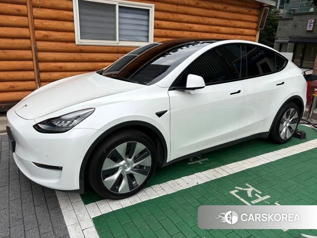 Tesla Model Y 2021 Белый из Кореи