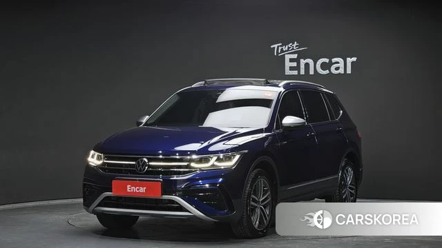 Volkswagen Tiguan Allspace 2022 Синий из Кореи