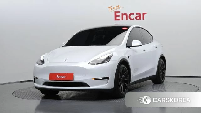 Tesla Model Y 2021 Белый из Кореи