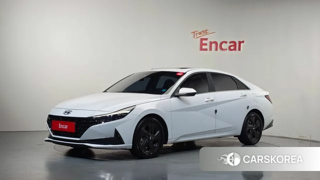 Hyundai Avante Hybrid (CN7) 2021 Белый из Кореи