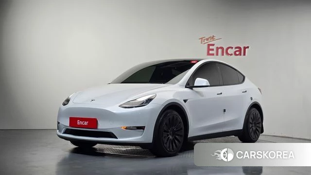 Tesla Model Y 2021 Белый из Кореи