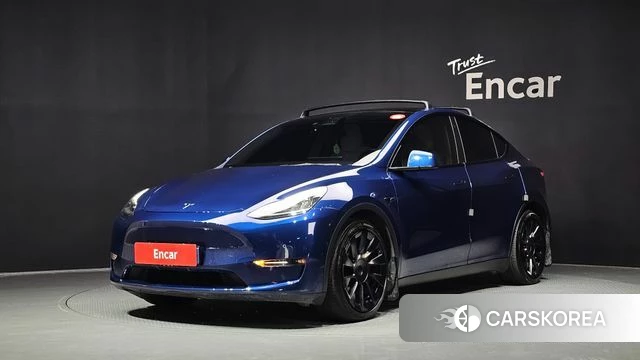 Tesla Model Y 2021 Синий из Кореи