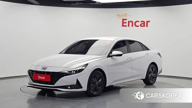 Hyundai Avante Hybrid (CN7) 2021 Белый из Кореи
