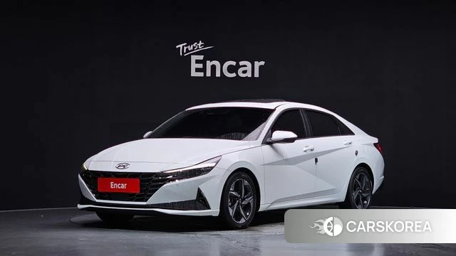 Hyundai Avante Hybrid (CN7) 2021 Белый из Кореи