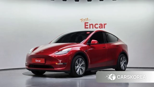 Tesla Model Y 2021 Красный из Кореи