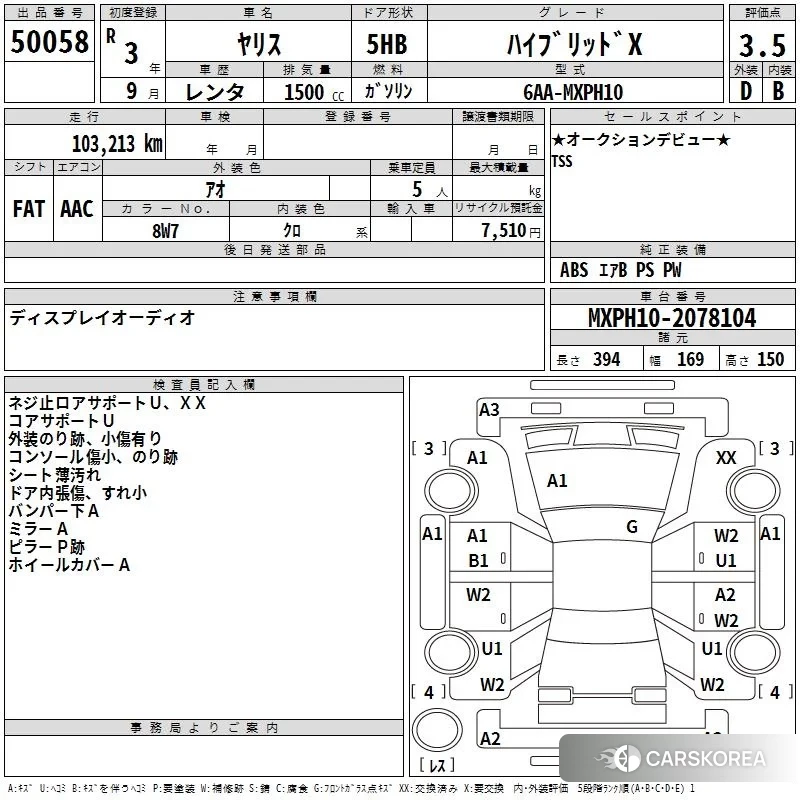 Toyota Yaris 2021 из Японии