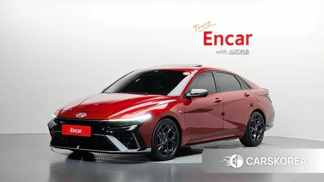 Hyundai The New Avante Hybrid (CN7) 2025 Красный из Кореи