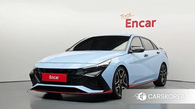 Hyundai Avante (CN7) 2021 Небесно-голубой из Кореи