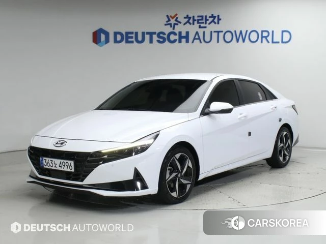 Hyundai Avante Hybrid (CN7) 2022 Белый из Кореи