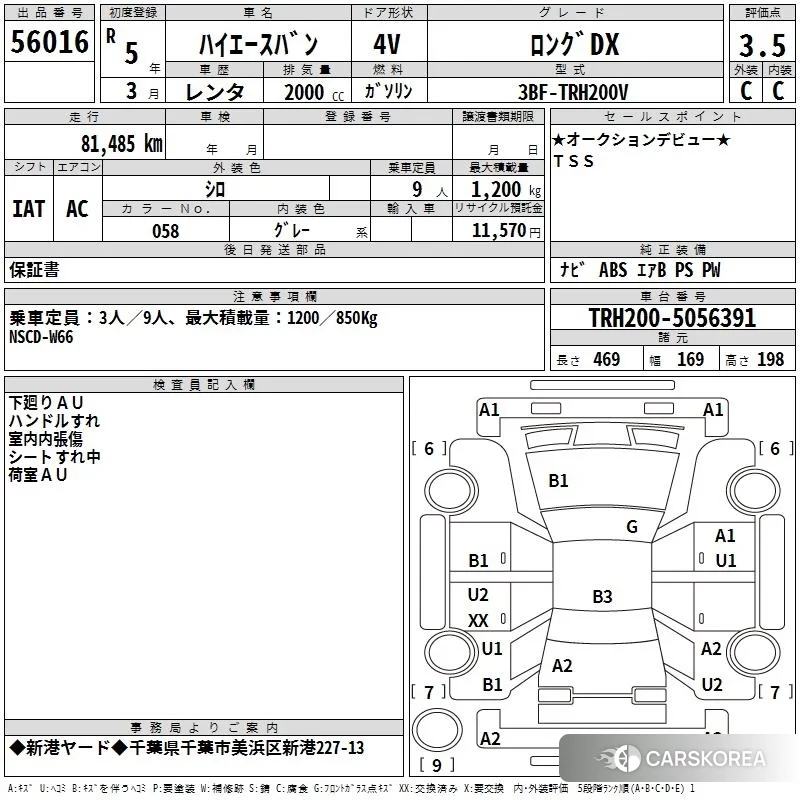 Toyota HiAce Van 2023 из Японии