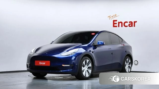 Tesla Model Y 2021 Синий из Кореи