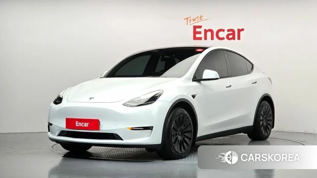 Tesla Model Y 2021 Белый из Кореи