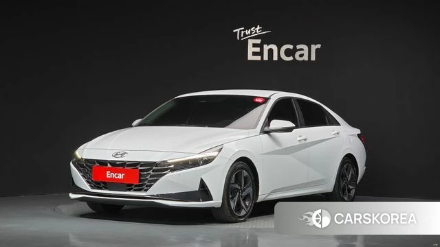 Hyundai Avante Hybrid (CN7) 2021 Белый из Кореи