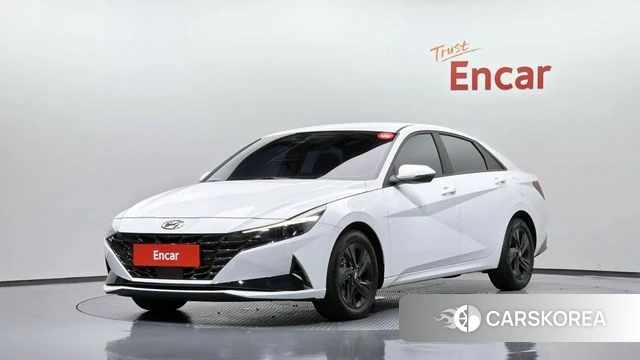 Hyundai Avante Hybrid (CN7) 2023 Белый из Кореи