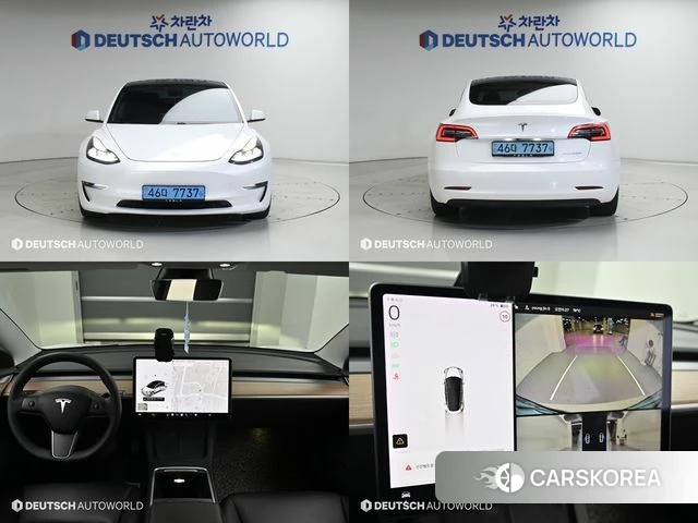 Tesla Model 3 2021 Белый из Кореи