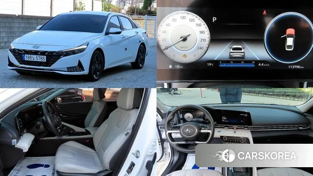 Hyundai Avante (CN7) 2022 Белый из Кореи
