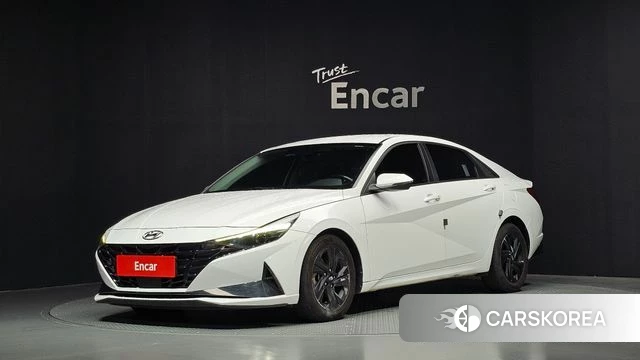 Hyundai Avante Hybrid (CN7) 2021 Белый из Кореи