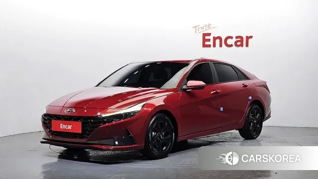 Hyundai Avante (CN7) 2022 Красный из Кореи