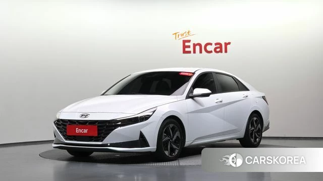 Hyundai Avante Hybrid (CN7) 2021 Белый из Кореи