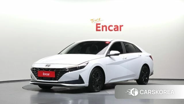 Hyundai Avante Hybrid (CN7) 2021 Белый из Кореи