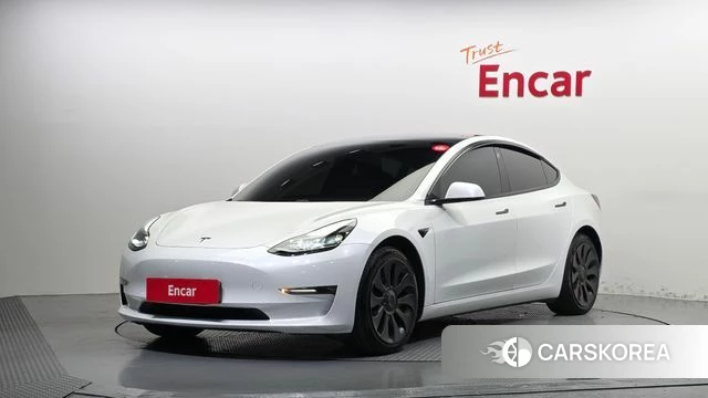 Tesla Model 3 2021 Белый из Кореи