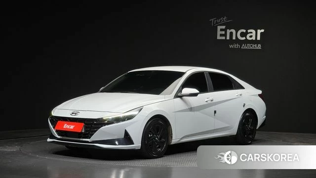Hyundai Avante Hybrid (CN7) 2022 Белый из Кореи