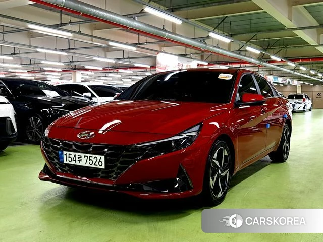 Hyundai Avante (CN7) 2021 Красный из Кореи