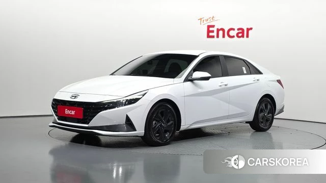 Hyundai Avante Hybrid (CN7) 2021 Белый из Кореи