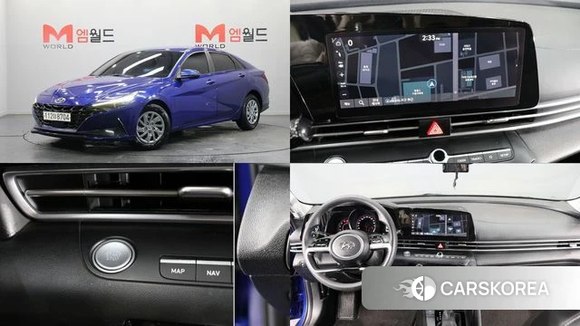 Hyundai Avante (CN7) 2021 Синий из Кореи