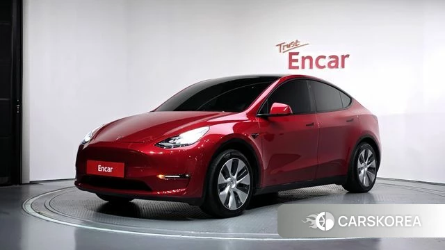 Tesla Model Y 2021 Красный из Кореи