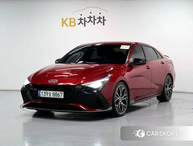 Hyundai Avante (CN7) 2022 Красный из Кореи