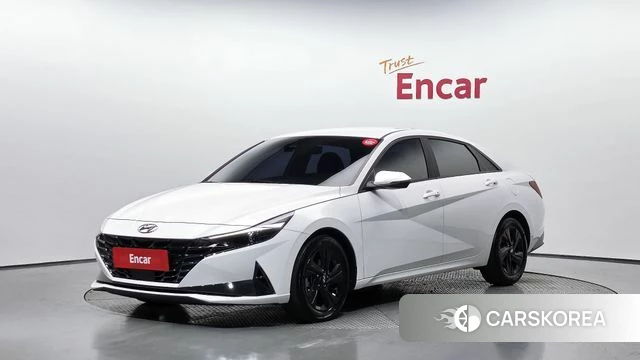 Hyundai Avante Hybrid (CN7) 2023 Белый из Кореи