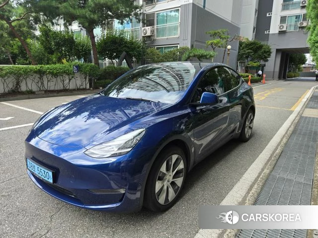 Tesla Model Y 2021 Синий из Кореи