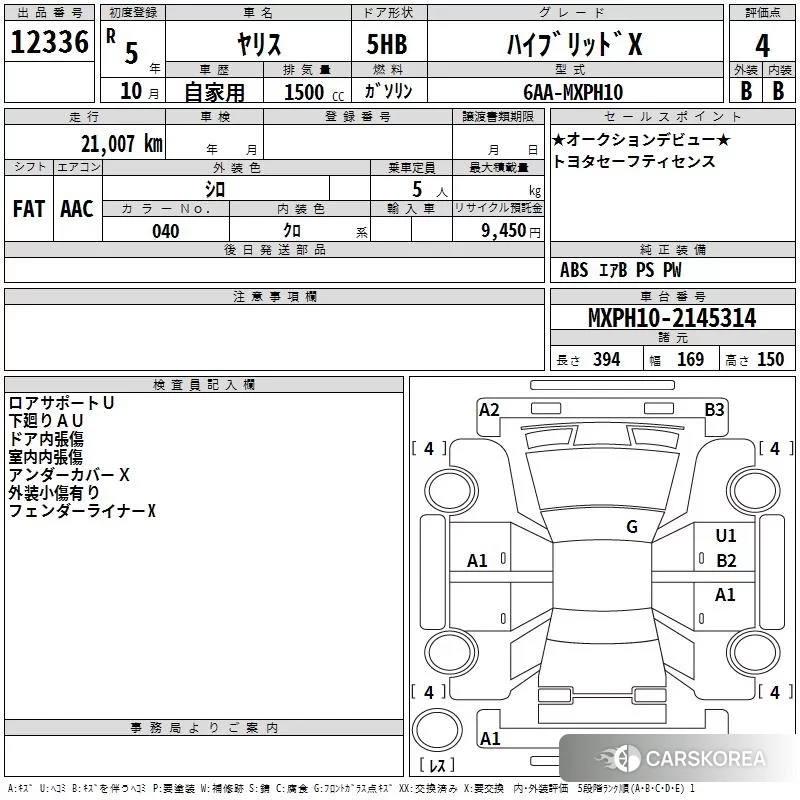 Toyota Yaris 2023 из Японии