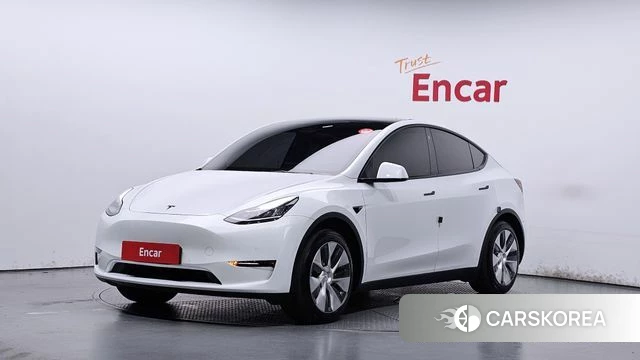 Tesla Model Y 2021 Белый из Кореи