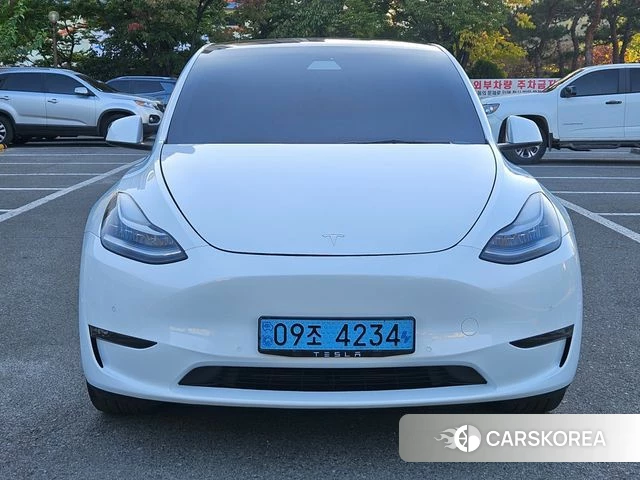 Tesla Model Y 2021 Белый из Кореи