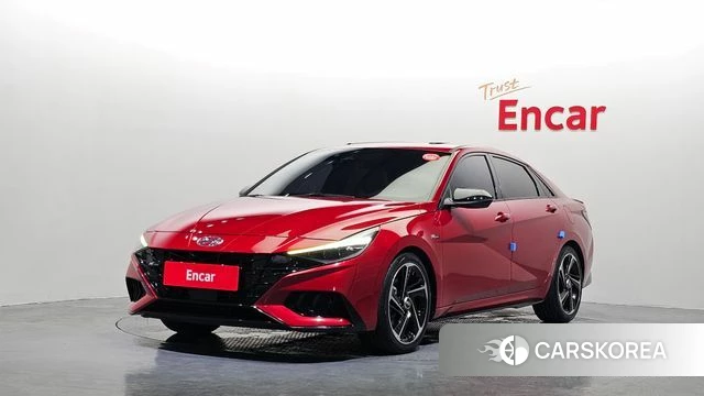 Hyundai Avante (CN7) 2021 Красный из Кореи