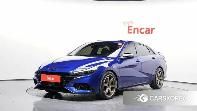 Hyundai Avante (CN7) 2021 Синий из Кореи