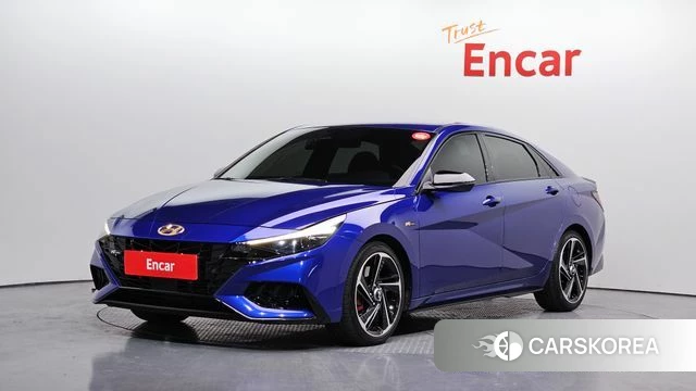 Hyundai Avante (CN7) 2022 Синий из Кореи