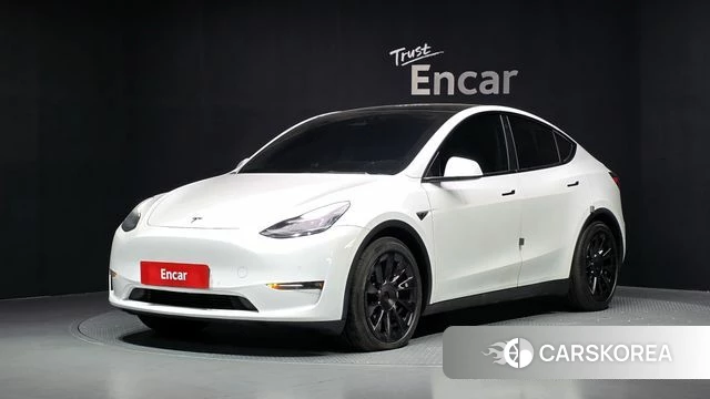 Tesla Model Y 2021 Белый из Кореи