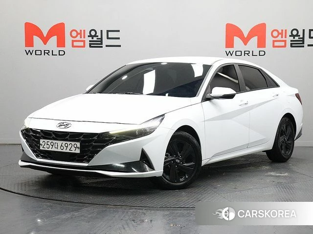 Hyundai Avante Hybrid (CN7) 2022 Белый из Кореи